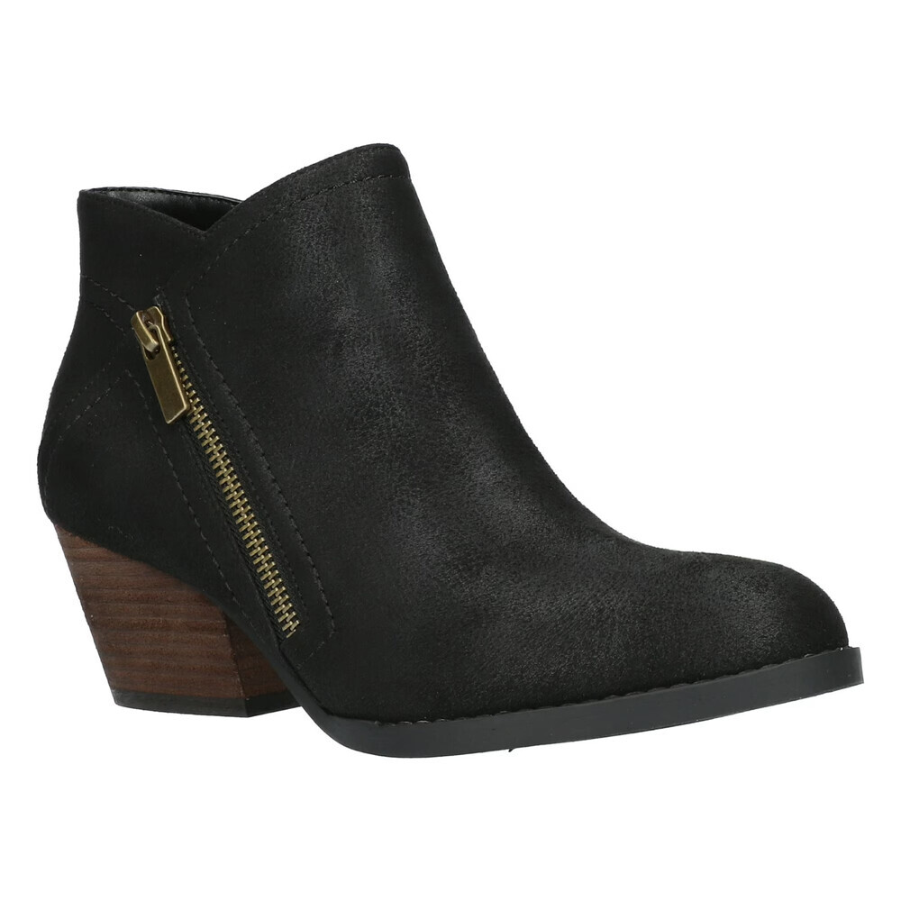 Bella Vita Bobbi Boots Women's 7 Black Side Zip Almond Toe Ankle Bootie LION632
